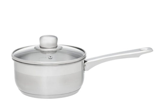 Basic Saucepan with glass lid steel